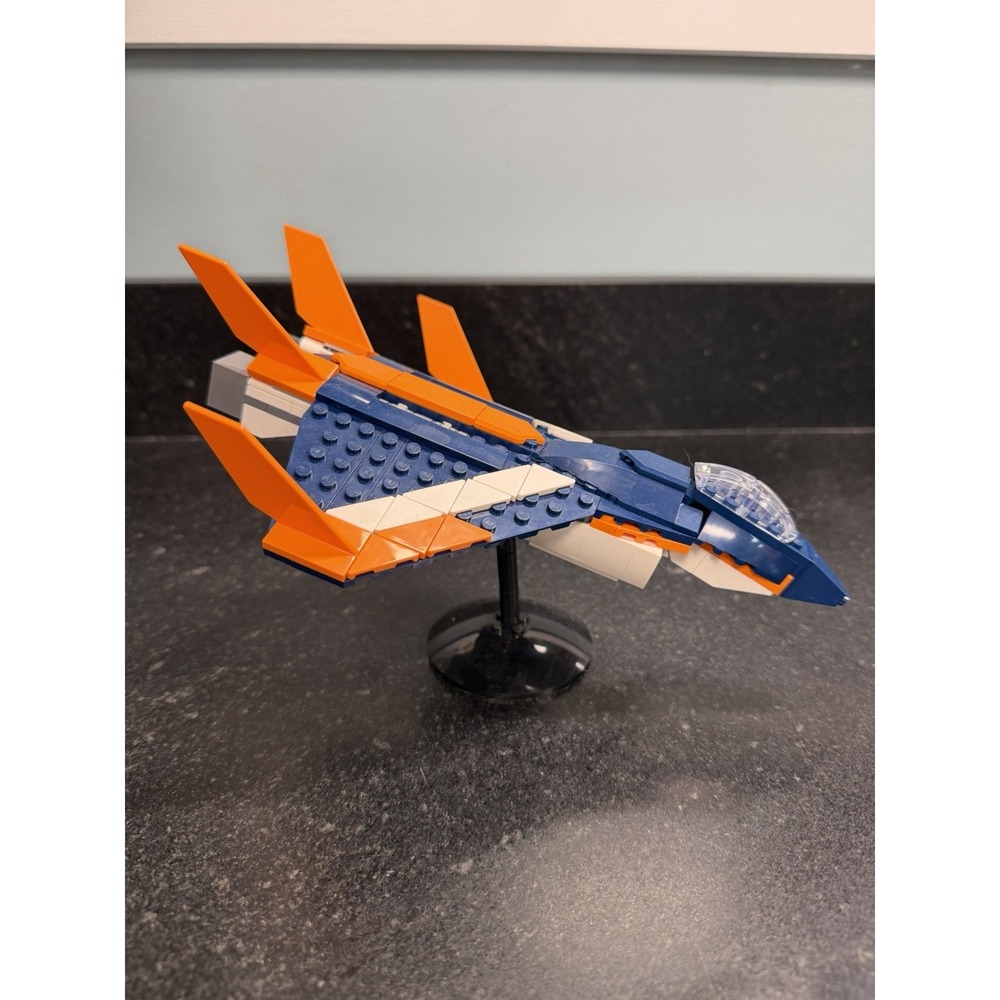 LEGO Creator 3 in 1 Supersonic Jet 31126 Incomplete Missing Pieces w/ Stand